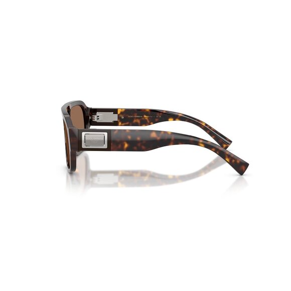 New Dolce & Gabbana Havana Aviator DG4506 502/73 Sunglasses Women - Picture 3 of 6